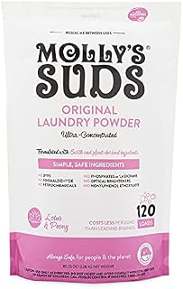 Molly's Suds Original Laundry Detergent Powder - Natural Washing Powder, Earth Derived Powder Detergent, Non-Liquid & Organic Washing Detergent, Sensitive Skin Laundry Detergent - 70 Loads, Peppermint