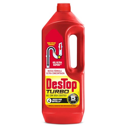 Destop Turbo Gel Desatascador para Tuberías Superconcentrado - Hasta 2 Usos. El embalaje puede variar