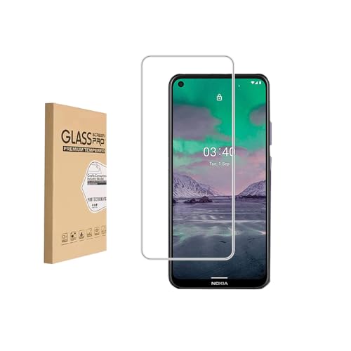Shunwige Protector de pantalla de cristal templado para Nokia 3.4, Cristal templado/Resistente a arañazos/Cubre sólo el área de la pantalla