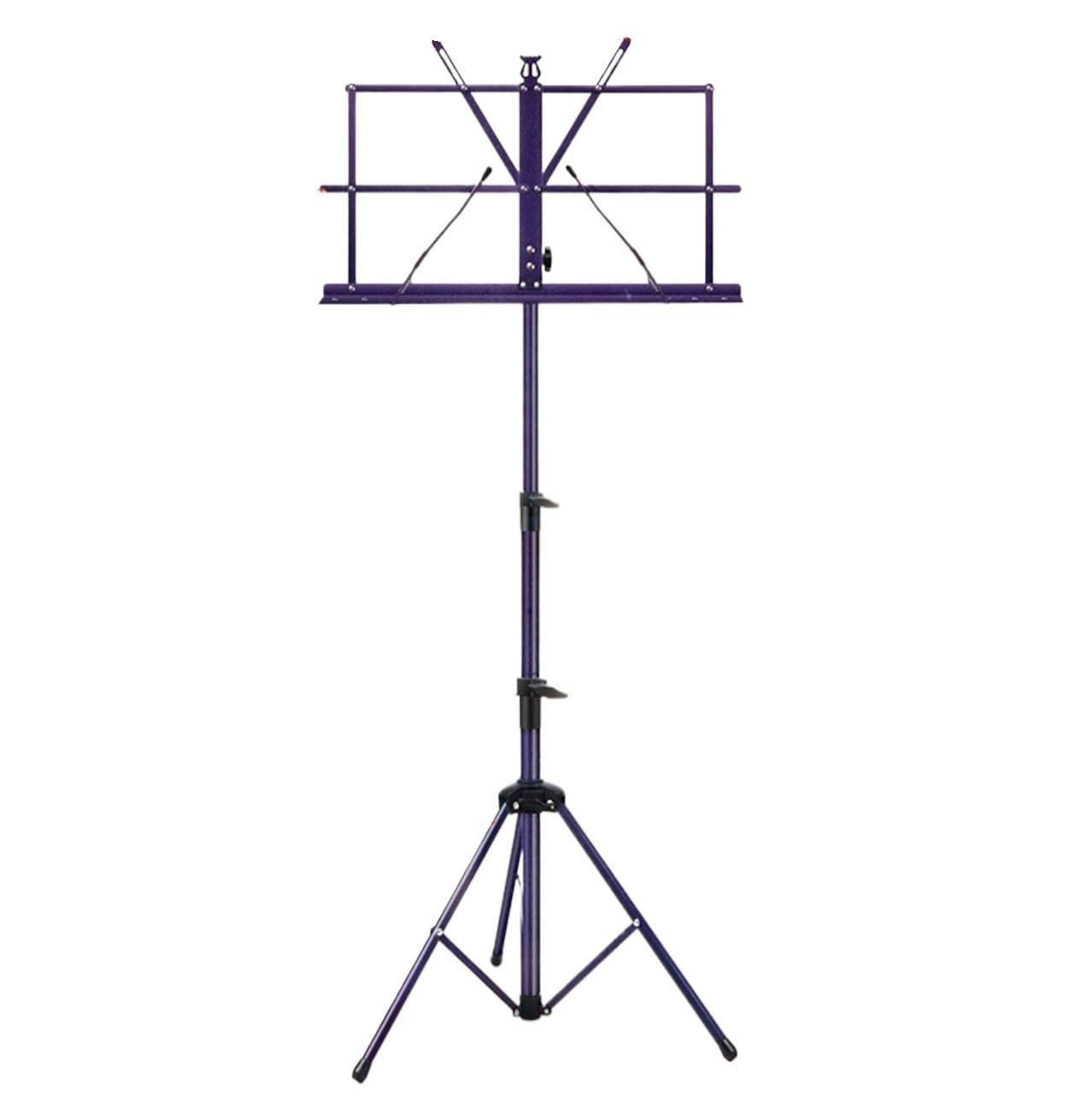 Notenständer Notenpult Stabil Klappbarer Notenständer, Tragbar, Verstellbar, Stativ, Leicht, Mit Tragetasche Tragbar Stativ(Purple)