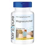 Magnesiumcitrat Kapseln - hochdosiert mit 300mg reinem Magnesium pro Tagesdosis - vegan - ohne Magnesiumstearat - 90 Kapseln