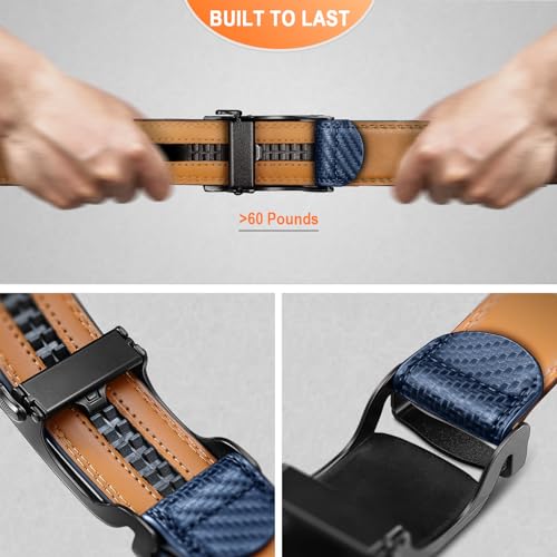Image of BULLIANT Men's Ratchet Belt Nontrimmable-Click Belt Adjustable for Men Gift Lightweight 1 3 /8 inch