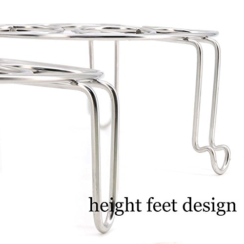 Rack vaporizador de ovos de aço inoxidável para panela instantânea, panela de pressão, panela ferven