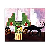 RYLJCZ Pinturas abstractas famosas.Pósters y láminas de Emil Nolde (Exotic Figures). Reproducción en lienzo. Cuadro decorativo para salón.(50x60cm(19.7x23.7in)/sin marco)