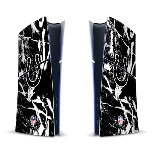 Head Case Designs Licenza Ufficiale NFL Marmoreo Indianapolis Colts Vinile Sticker Gaming Pelle Adesivo Compatibile con Sony Playstation 5 PS5 Slim Digital Edition Console
