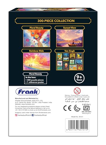 Image of Frank Floral Beauty 300 Pieces Jigsaw Puzzle | Collector's Edition | Travel Friendly Mini Puzzles | Realistic Illustration Puzzle | Game for Focus & Memory | for Adults & Teenagers