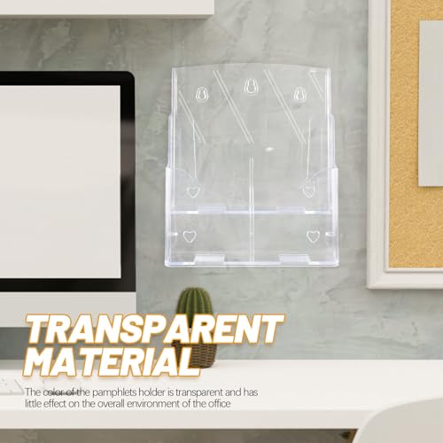 Porte-documents rangement pour documents en acrylique mural transparent multi-niveaux bureau - 6
