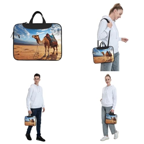 Maletín para portátil de 14 pulgadas Camel azul cielo miniatura 7