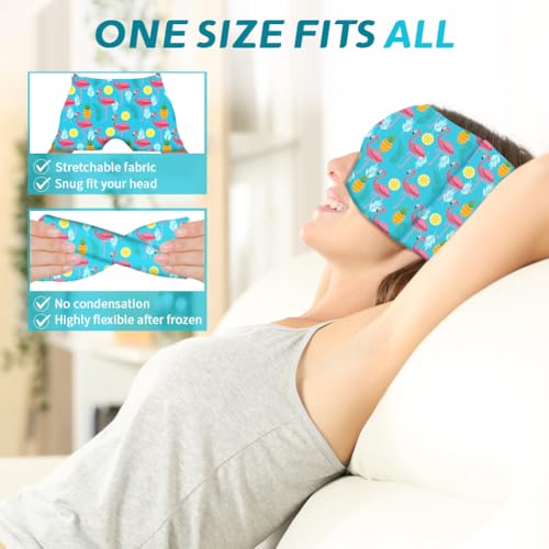 Image of Migraine Relief Cap, Soothing Headache Ice Face Mask Products | Hot and Cold Therapy, Migraine Headache Relief Cap for Migraine, Sinus, Puffy Eyes, Tension, Stress and Hangover