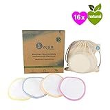 Abschminkpads Waschbar | Wattepads Wiederverwendbar aus Bambus & Bio-Baumwolle | Abschminktücher | Mehrweg Wattepads, Zero Waste Set (16 Stück) inkl. Wäschenetz + Duschgel Rezepte E-Book