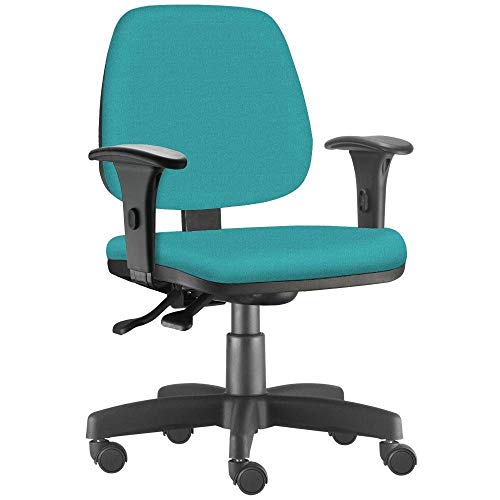 Cadeira Giratória Job Executiva Ergonômica Escritório Couro Sintético Turquesa - Lyam Decor