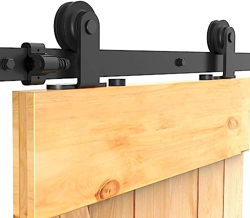228cm/7.5FT Schiebetürsystem Zubehörteil Laufschiene Schiebetürbeschlag Holzschiebetür Komplettset Schiebetür Schiene Set Schwarz/sliding barn door hardware