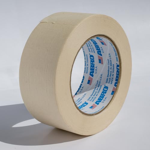 Image of ABRO Masking Tape, GP 24mm x 55M, All Purpose Natural Masking Tape for Temporary Labeling and Marking, Easy Tear, Clean Removal, Painters Tape for DIY and Professional Uses - Natural