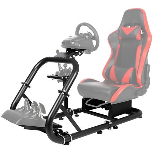 Consejos y reviews para comprar Soporte para tubo redondo que Puedes comprar On-line. 31 Hottoby G920 Racing Simulator Cockpit 50mm Round Tube Fit for Logitech,Fanatec,Thrustmaster T300RS TX G923 G27 G29 racing steering wheel race car seat, adjustable, Without Wheel...