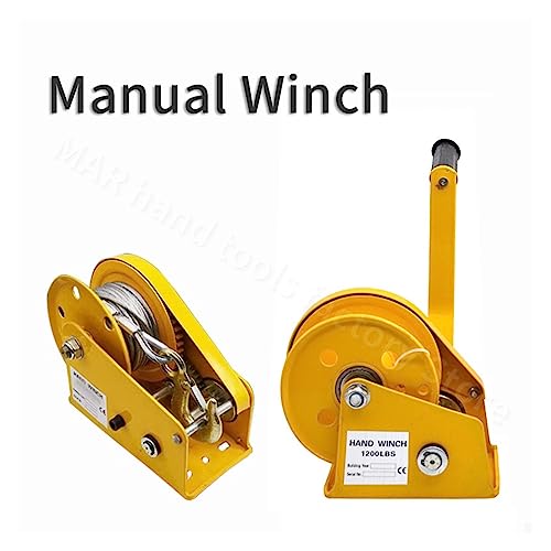 Winche eléctrico manual portátil 1200 LB con manivela miniatura 3