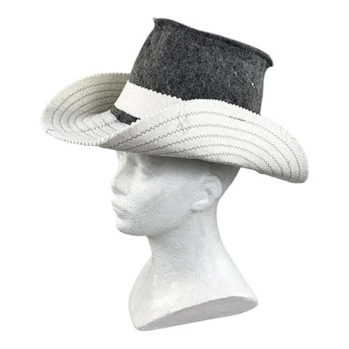 Chapeau en feutre pour sauna isolant et thermorégulateur style cowboy - 3