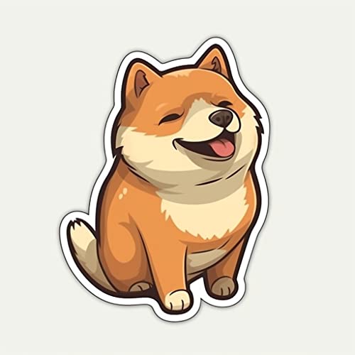 Image of Yoonek Graphics Shiba Inu Dog Vinyl Decal Sticker for Car, Laptop, Tumbler, More. #001609