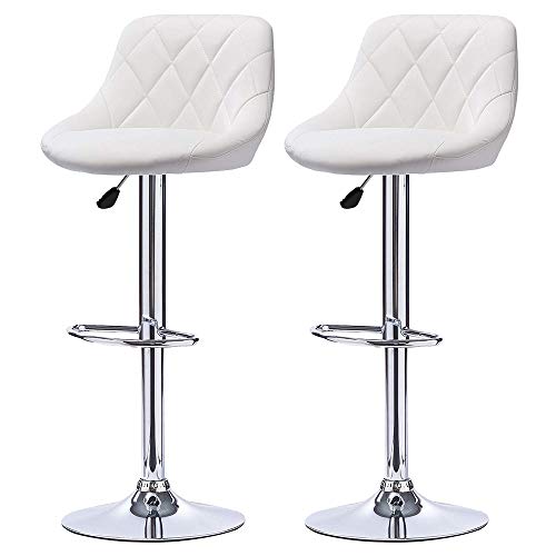Flyelf 2er Set Barhocker mit Lehne,Kunstleder Tresenhocker 360°...