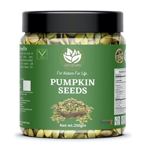 Go Vegan Pumpkin Seeds Protein and Fiber Rich Superfood - 250g