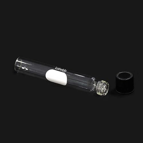 Miniatura 3 de 40pcs de tubos de ensayo serológicos de vidrio con tapas de tornillo de baquelita negras trazadores de líneas de silicio, Vol.0.3 fl oz 0.630x3.937