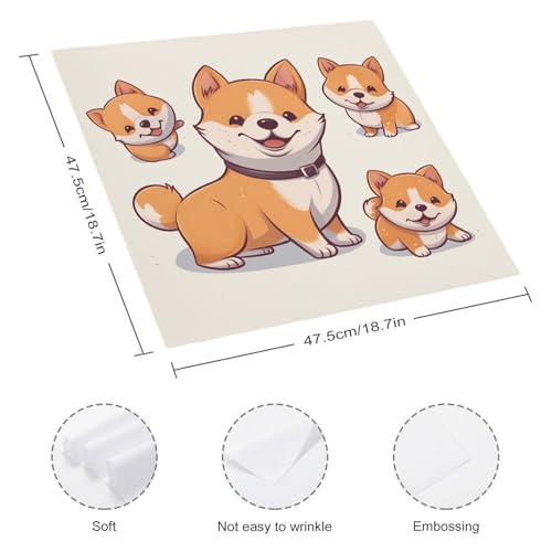 Servilletas de Tela con Diseño Shiba Inu 6 unidades miniatura 2