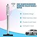Sandfren Bling Car Rearview Mirror Wiper, Retractable Rhinestone Vehicle Window Squeegee Cleaner, Diamond Telescopic Portable Automotive Mirror Glass Cleaning Tool, Universal Fit (White)