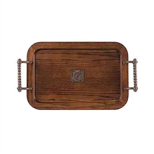 Bandeja de Cafetería Bandeja de almacenamiento Rectangular de madera, bandeja de servicio de alimentos, bandeja de juego de té de pan de fruta, bandeja de almacenamiento de mesa, bandeja decorativa Ba