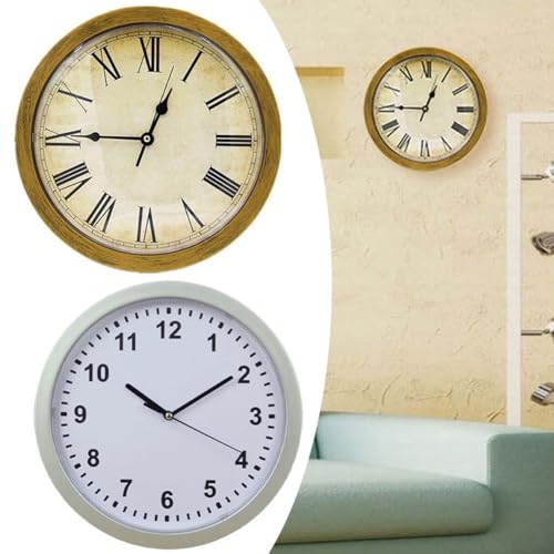 VRTYVEYBB Wanduhr mit verstecktem Safe für Schmuck, Bargeld und...