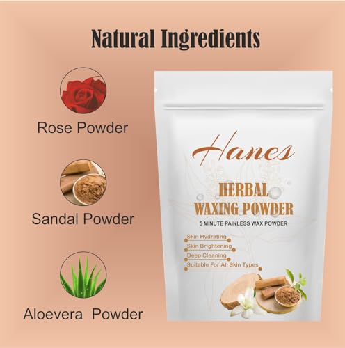 Image of Hanes Face Hair Removal for Women, Wax Powder for Hair Removal, Bikini Wax Powder for Women, Hair Removal Powder for Women, Herbal Wax Powder for Hair Removal (100gm Sandalwood))