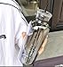 WARMSIMPLE Glass Water Bottles With Double Lid,26OZ Clear Water Bottle With Time Marker, Circle Water Bottle For Milk,Juice, Coffee(750ml,Grey)
