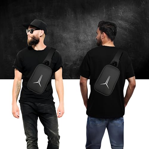 Anti Theft Crossbody Sling Bag Chest Bag Shoulder Bag for Travel and Hiking Cycling for Men and Women – Multifunctional Waterproof Sports Backpack, Adjustable Strap (Black)2