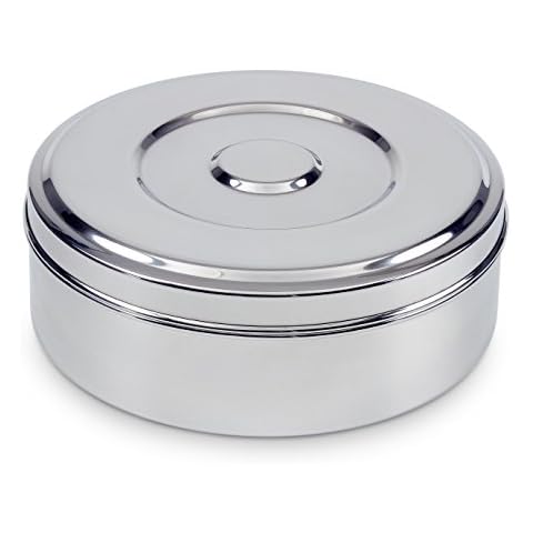 Spice Container - Steel, 7 Seperate compartments, airtight Cover