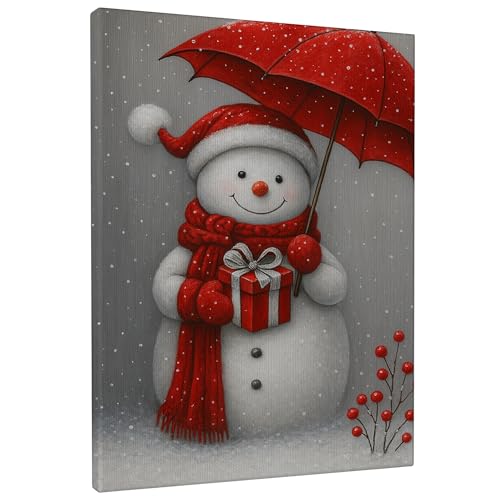 Toile murale bonhomme de neige mignon pour égayer le salon et la chambre d'enfant