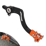 JFG RACING Dirt Bike Rear Brake Foot Pedal,CNC Foldable Motorcycle Foot Brake Lever for SXS XC-F XC-W EXC-F XCF-W SXS-F EXC XCR-W 125 150 250 300 450 530 Orange