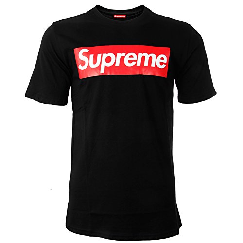 Supreme Italia - Camiseta Deportiva - para Hombre Negro-Rojo Large