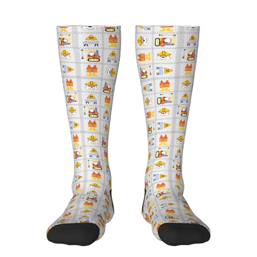 Kuilepa Socken für Herren und Damen, Motiv: Bauausrüstung, lustig, verrückte Socken, 2, Schwarz, 32 EU, Einheitsgr��e