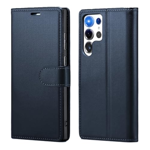 Hivovannn Samsung Galaxy S25 Ultra �E�H���b�g�P�[�X�ARFID�u���b�L���O�t��PU���U�[�t���b�v�P�[�X�A�J�[�h�z���_�[ �L�b�N�X�^���h �t�H���I�t�H���J�o�[ 6.9�C���` 2025�A�u���[