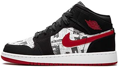 Amazon.com: Jordan Air 1 Mid SE (periódico) (niños) : Ropa, Zapatos y  Joyería