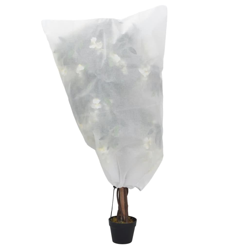 Mangloder Wintervlies mit Kordelzug 8 Stk. 70 g m2 0,8 x 1 m Vliesstoff für Pflanzen Schutz Garten Beet Balkon Terrasse Gewächshaus Hochbeet draußen