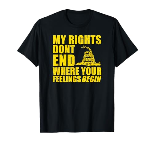 Camiseta Gadsden My Rights Dont End Where Your Feelings Begin Camiseta