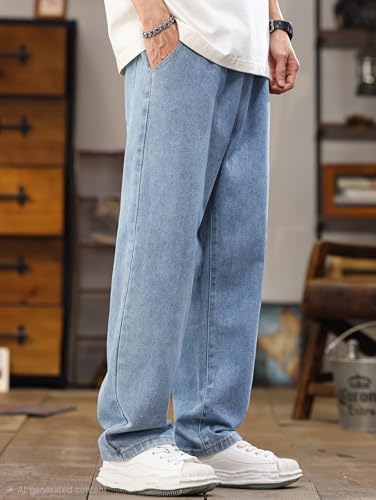 Image of Lymio Jeans for Men | Denim Jeans for Men | Baggy Loose Fit Pants (LU-66-69)