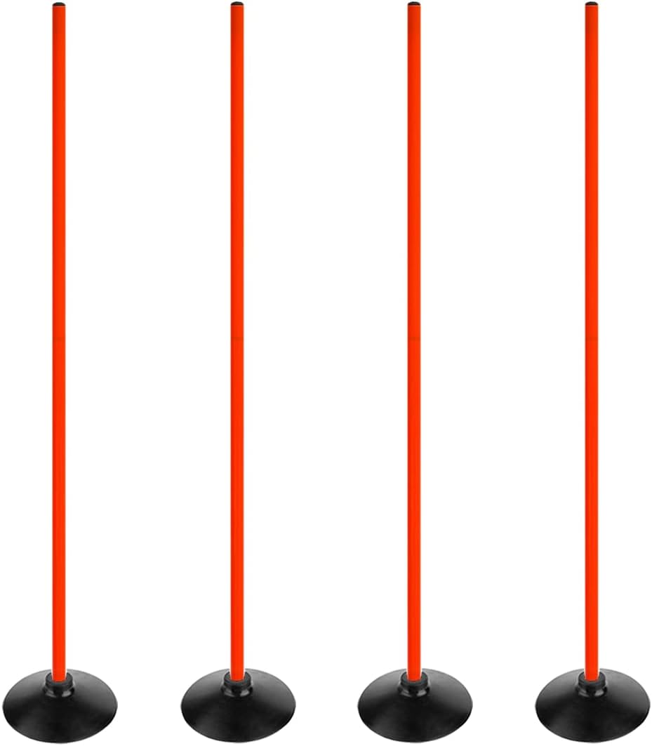 Soccer Basketball Training Poles Detachable Agility Poles Training Equipment, Slalom Drill Speed Training Pole