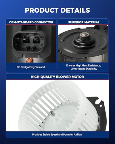 Image of KAX 700067 AC Blower Motor for Express 1500 1996-2014,Express 2500 3500 1996-2025,Express 4500 2009-2023,Savana 1500 1996-2014,Savana 2500 3500 1996-2025,Savana 4500 2009-2023,HVAC Heater Blower Motor
