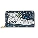 Produktbild Women's Long Leather Card Holder Purse Zipper Buckle Elegant Clutch Wallet, A Journey Starts with One Step Calligraphy with Doodle Arrows and Hearts,Sleek and Slim Travel Purse