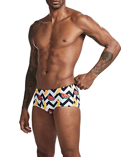 SEOBEAN Mens Low Rise Sexy Boxer Brief Swim Trunks Swimwear2