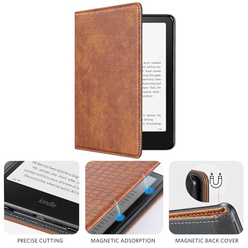 Image of CoBak Case with Stand for Ebook Readers - Durable PU Leather Cover with Auto Sleep Wake, Card Slot, Hand Strap Feature Kindle Paperwhite case