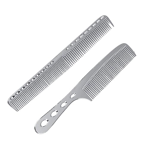 Didiseaon 2pièces Peignes De Coiffure Acier Brillant Peignes Antistatiques Pour Coiffage à Et Salon