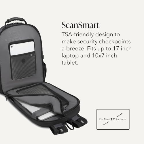 Image of SwissGear Sion Softside Expandable, Dark Grey, 2-Piece Set (Carry-On /Backpack), Sion Softside Expandable Spinner Luggage Durable Lightweight Travel Suitcase