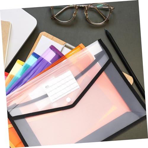 DIYEAH 7Pcs Saco De Arquivo De Sacos De Arquivo Transparentes Pastas De Documentos Expandindo Organi