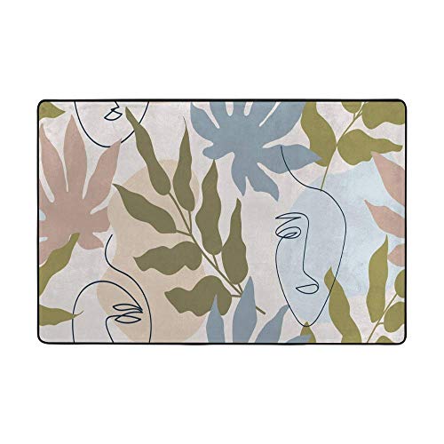 Grand tapis beige marron abstrait de qualité supérieure non perdu